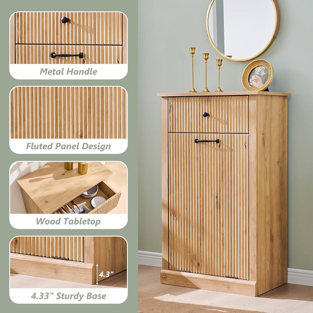 LFYT×GRINDLODGE PIGION TRASH natural Amazon.com: IFGET Modern Tilt-Out Trash Can Cabinet, 10